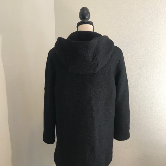 Liz Claiborne Black Coat With Hoodie sz 8 - Picture 4 of 8